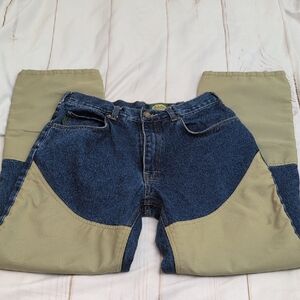 Cabelas Mens Work Wear Brush Guard Hunting Denim Jeans size 34x34
